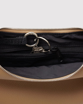 Small Recycled Leather Flat Crescent E5