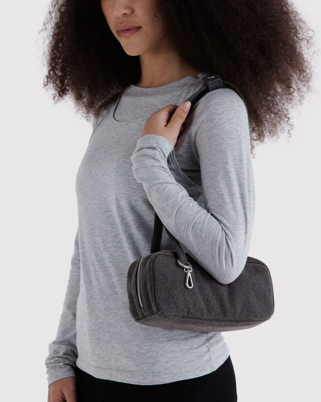 Small Denim Bowler Bag S4