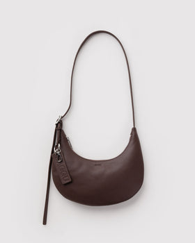 Small Recycled Leather Flat Crescent E5