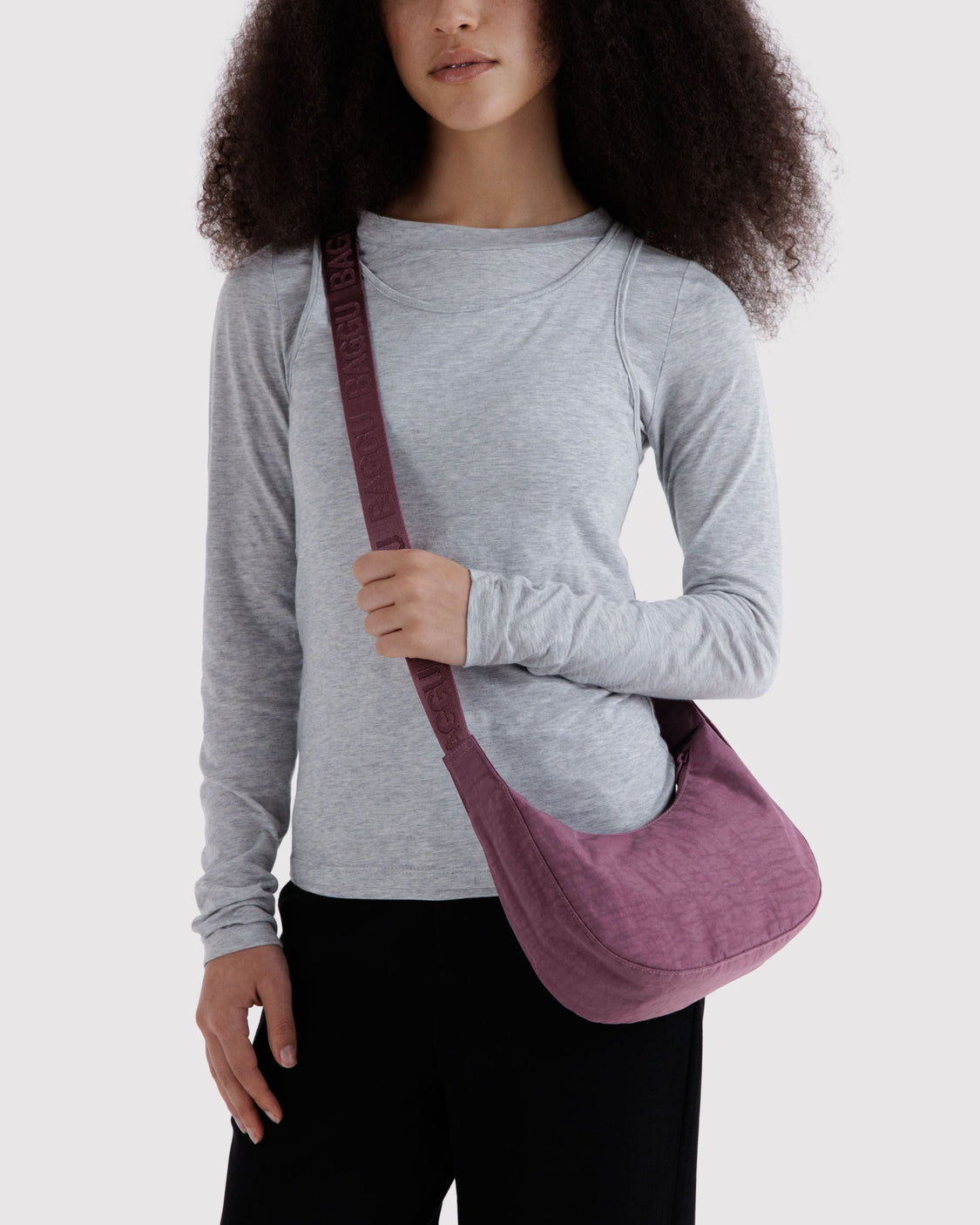 Small Nylon Crescent Bag H8