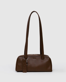 Small Recycled Leather Bowler Bag O2