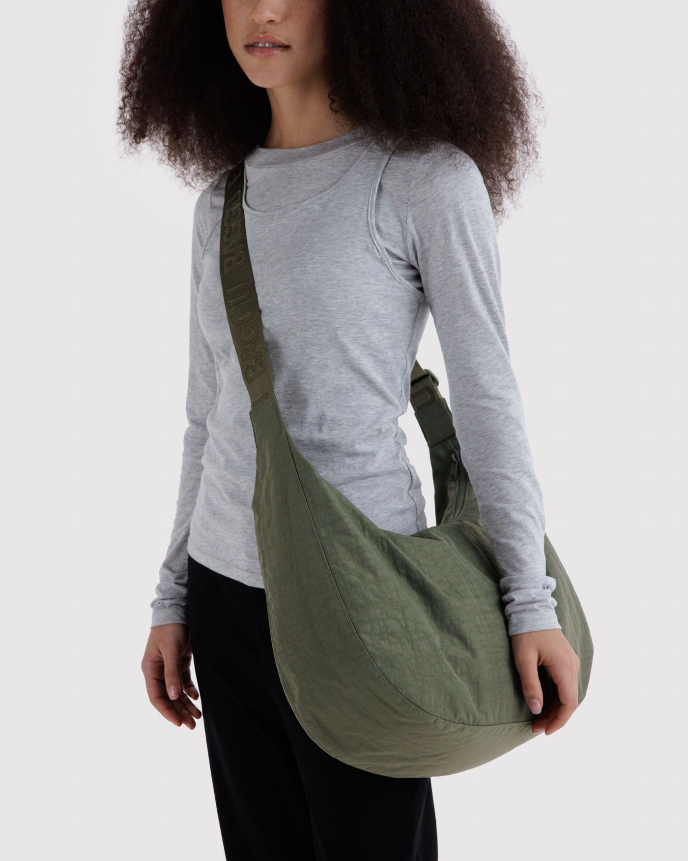 Large Nylon Crescent Bag N6