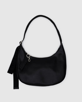 Medium Recycled Leather Crescent Bag U2